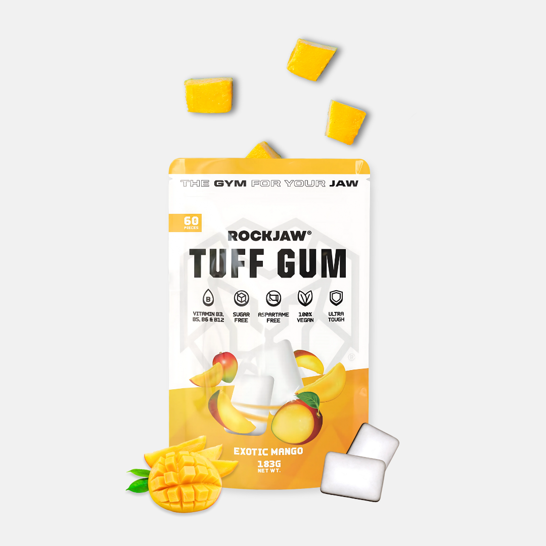 Chicle ROCKJAW® Hard Jawline - Tuff Gum 2.0 con vitaminas B (sin estimulantes)
