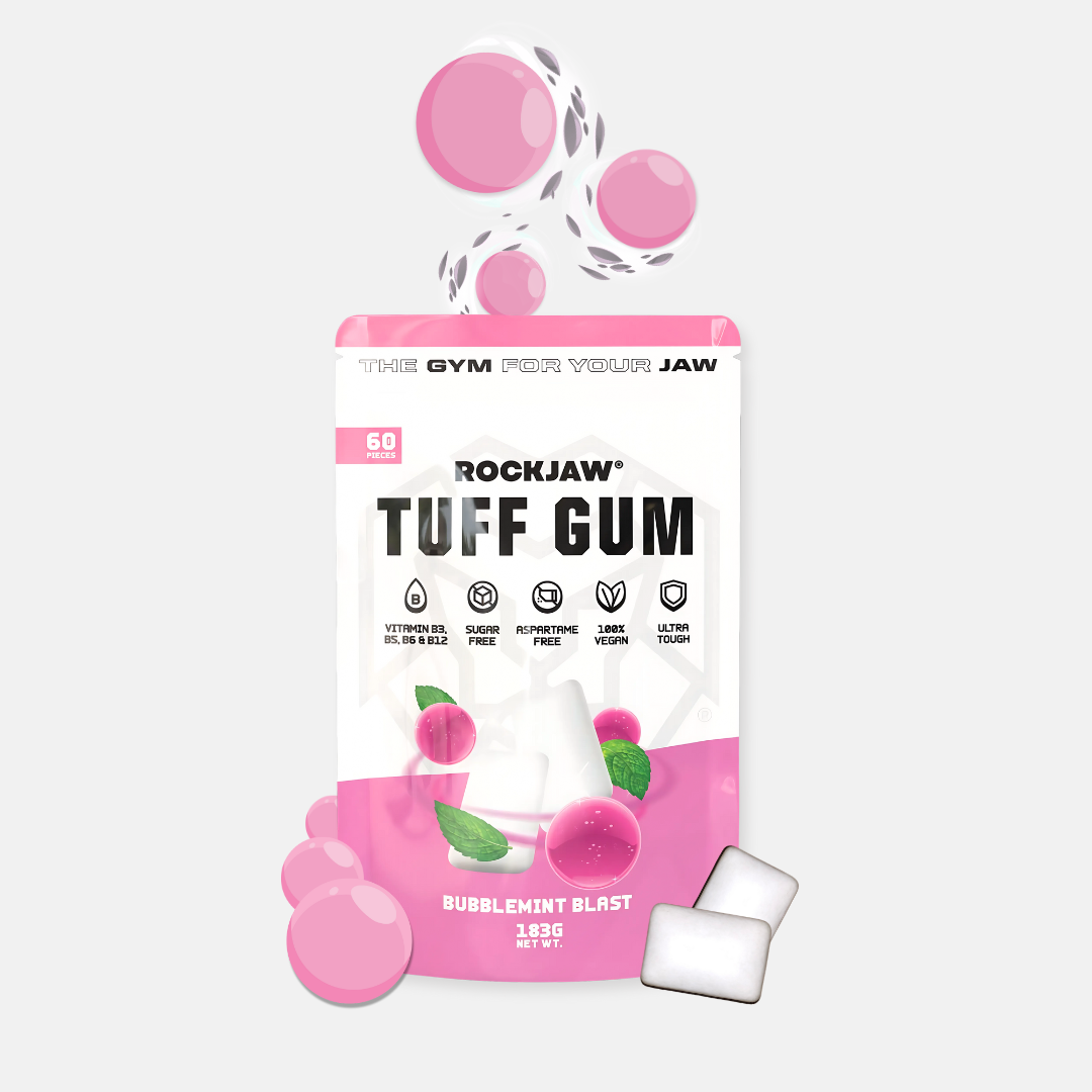 Chicle ROCKJAW® Hard Jawline - Tuff Gum 2.0 con vitaminas B (sin estimulantes)