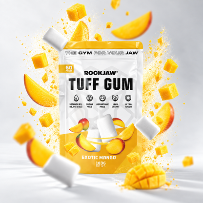 Tuff Gum + Vitaminas B | Chicle ultra-duro premium para mandíbula | 60 unidades