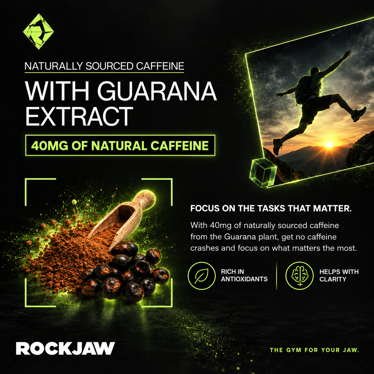 Tuff Gum Performance | Chicle duro para mandíbula + 40 mg de cafeína y taurina