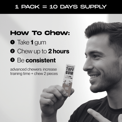 Chicle ROCKJAW® Hard Jawline - Tuff Gum 2.0 con vitaminas B (sin estimulantes)