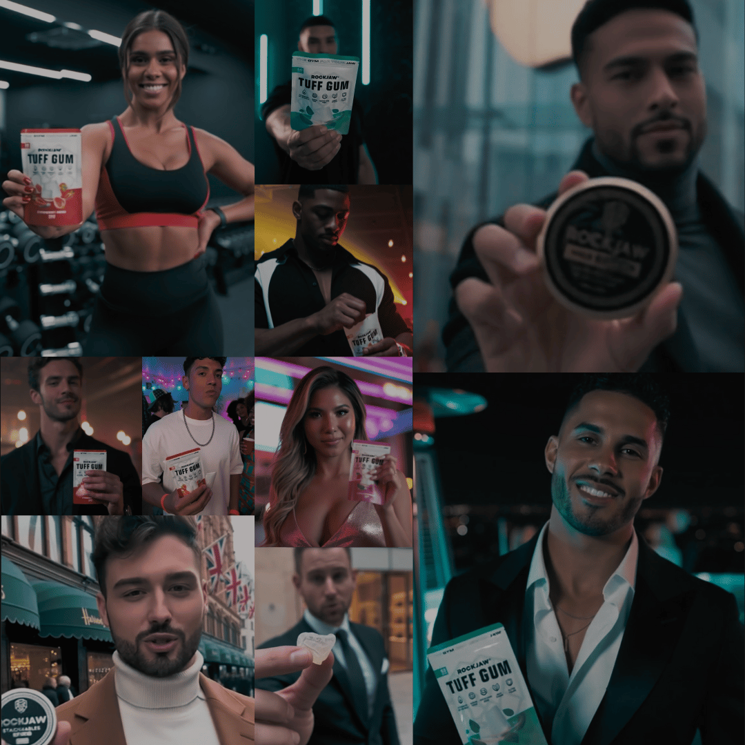Chicle ROCKJAW® Hard Jawline - Tuff Gum 2.0 con vitaminas B (sin estimulantes)