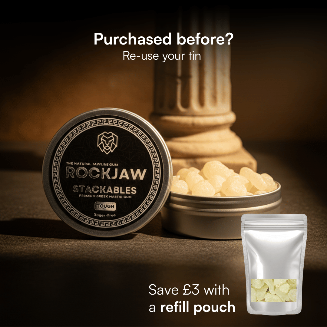 ROCKJAW® Premium Chios Greek Mastic Chicle de mandíbula dura | Apilables